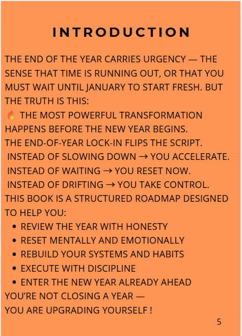 THE END-OF-YEAR LOCK-IN